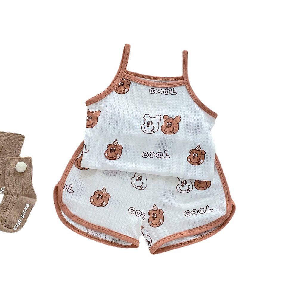 Picture of Summer New Children's Pajamas Children's Home Clothes Girls Summer suit Shorts Vest Summer Wear