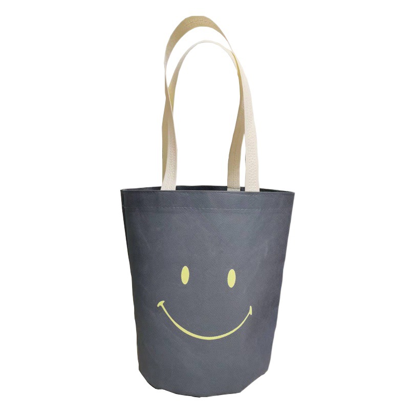Clothing Non-woven Bag Round Handbag Bucket Portable Shopping Bag Heterosexual Packaging Portable