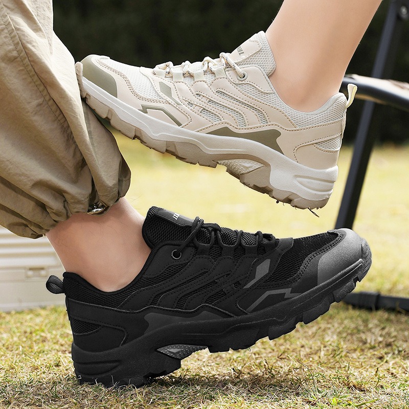 Outdoor hiking shoes men's cross-border new wide last wide head couple breathable non-slip wear-resistant casual camping hiking shoes women