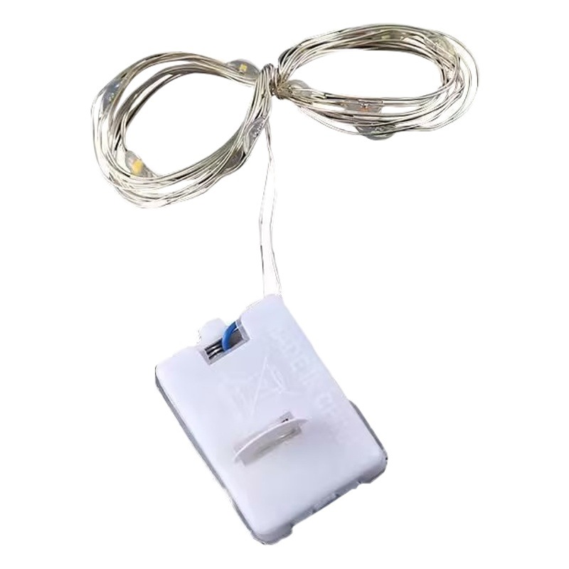 LED copper wire light strip gift box cake Bouquet decoration led string adjustable flashing wreath small colored lights wholesale