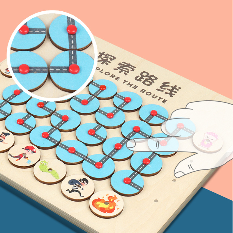 Picture of Line maze kindergarten middle class area teaching aids large class puzzle area materials put children's wall game toys