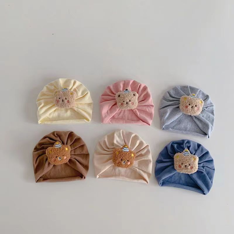 Baby hat spring and autumn baby cute super cute young age care door autumn and winter newborn toe cap tire cap