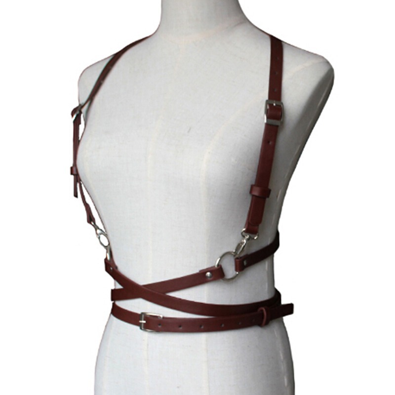 Picture of Cross-border two-color optional sexy matching casual leather waist decoration binding belt personalized sling strap + belt integrated