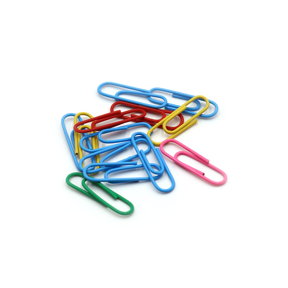 Picture of Colored Paper Clips Bulk Plastic Plastic-Coated Paper Clips WholesalePaper Clips Office Supplies 28mm Paper Clips