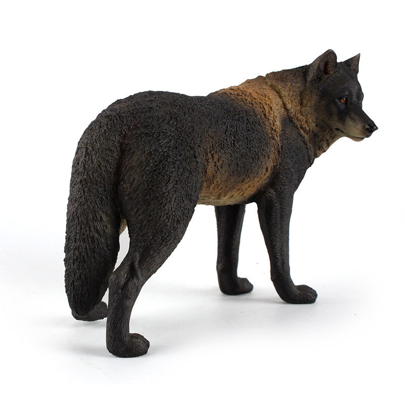 Picture of Solid simulation wild animal wolf model roaring Wolf big gray wolf children's hand toy early education cognitive ornaments