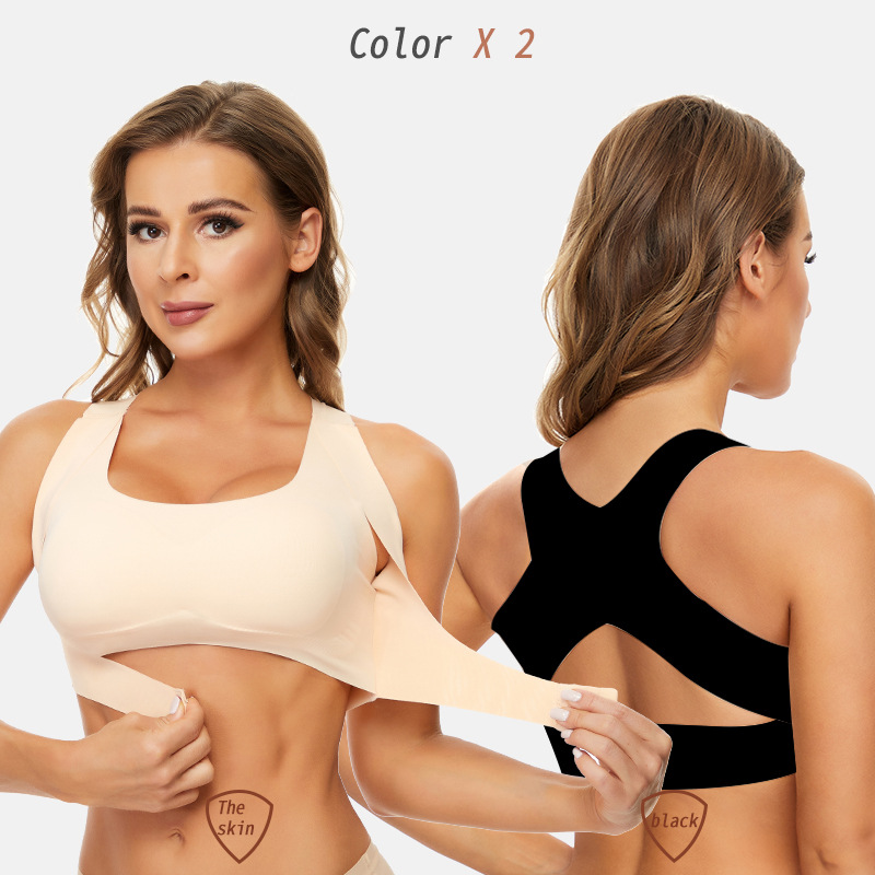 European and American Foreign Trade Large Size Beautiful Back Front Buckle Underwear Women's Bra Push-Up Accessory Breast Adjustable Non-Steel Ring Bra Sexy
