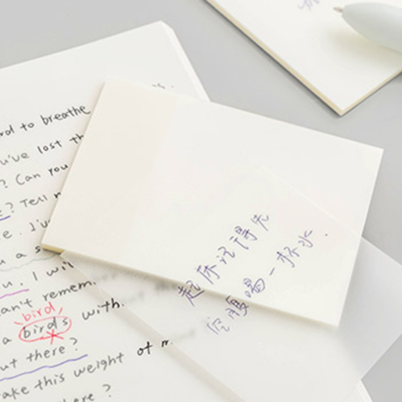 Picture of Internet celebrity transparent sticky note for students ins style note stickers translucent creative note paper stationery