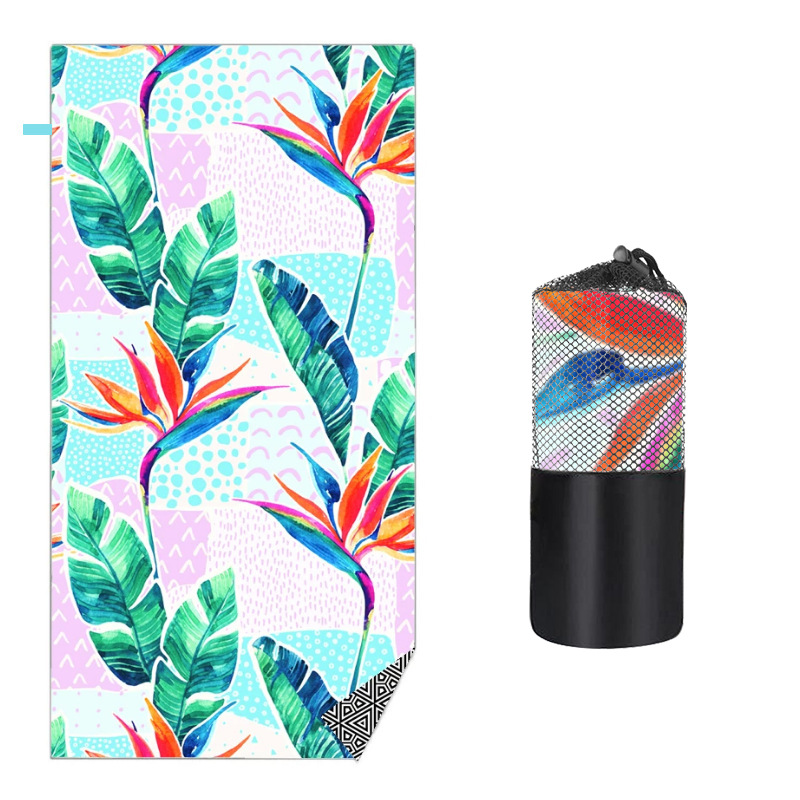 Picture of New Cross-Border Amazon European and American Double-Sided Velvet Quick-Drying Bath Towel Customizable Printed Towel Beach Swimming Beach Towel