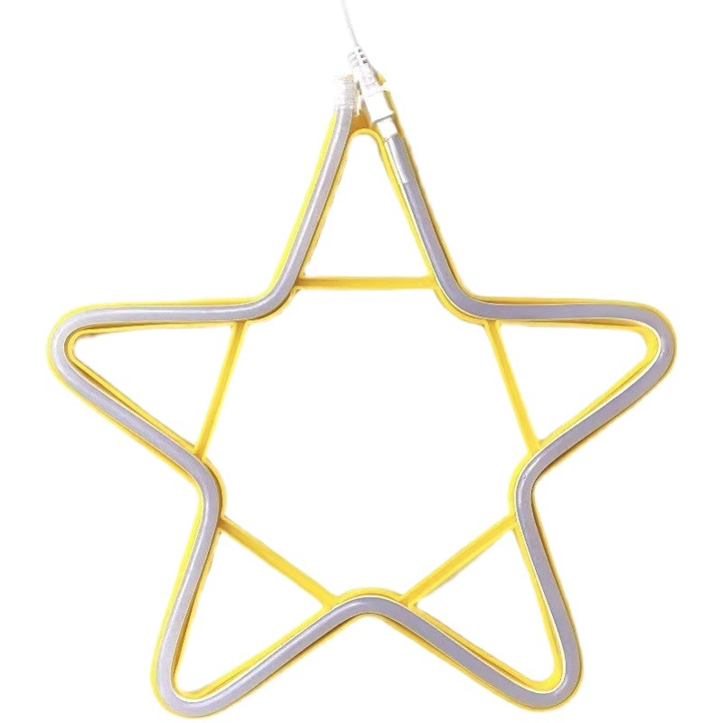 LED five-pointed star lamp modeling lamp star Moon modeling lamp outdoor lighting project waterproof decorative snowflake lamp