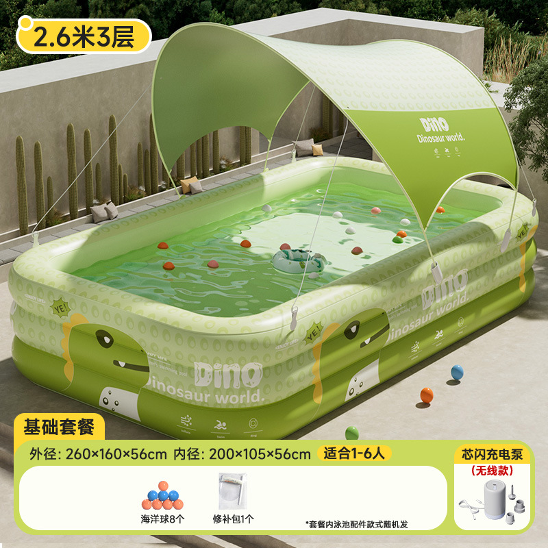Picture of Inflatable Pool Swimming Pool Children's Inflatable Pool Home Outdoor Large Family Pool Thickened Baby Paddling Pool