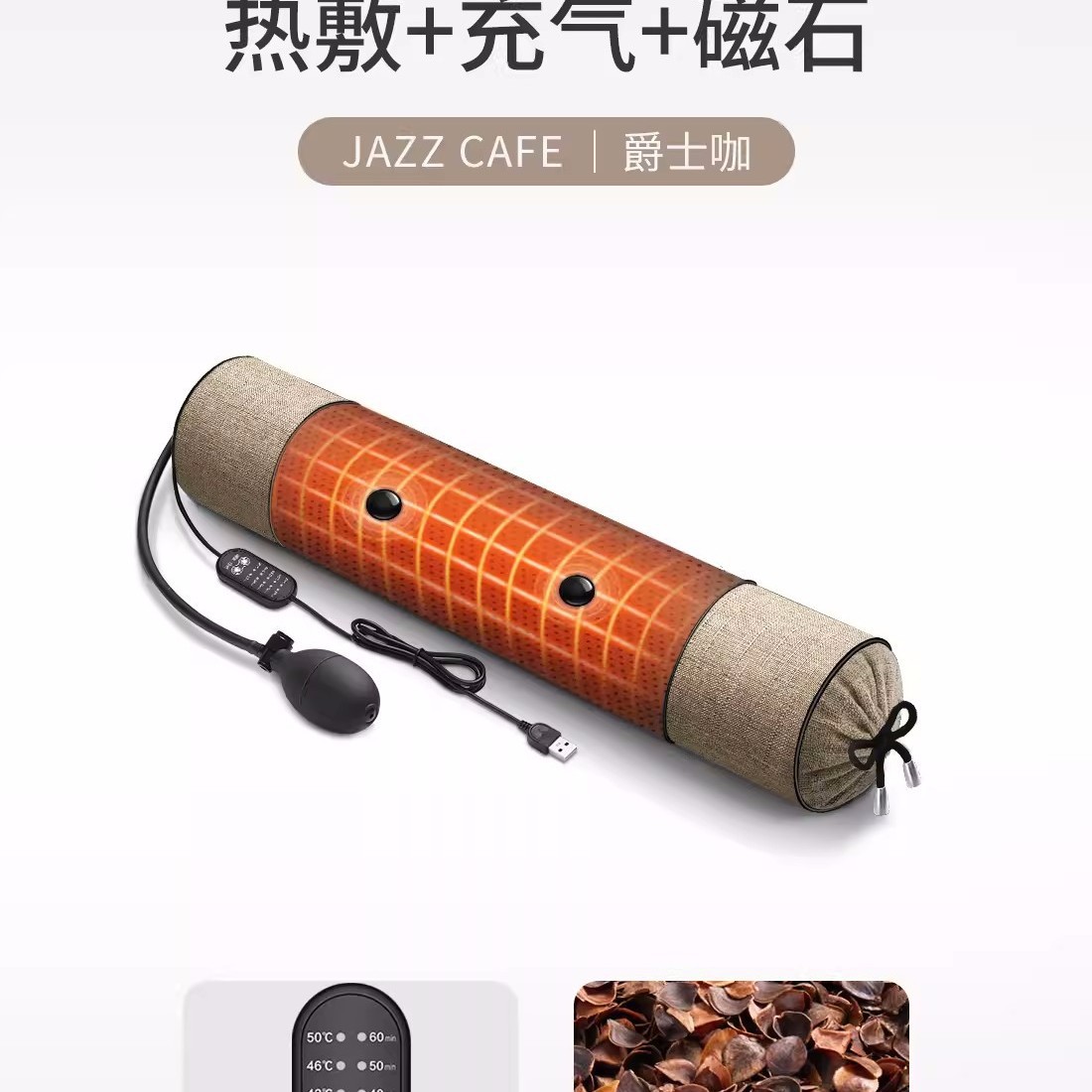 Picture of Cervical Pillow Buckwheat Skin Pillow Cervical Spine Sleeping Special Massage Pillow to Help Sleep Hard Cylinder Single Neck Pillow