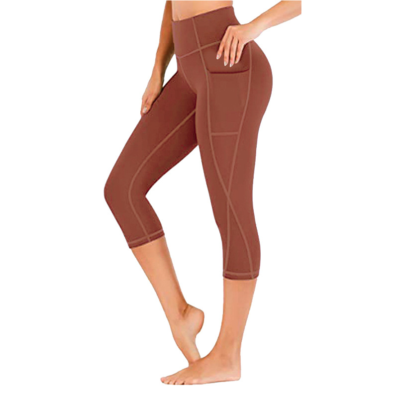 Picture of Cross-Border New Three-Quarter Pants, Multi-Color Sexy Yoga Wear Leggings, Fitness Pants, Slim Fit, Hip-Lifting, High-Waisted, Cross-Border Hot Sale