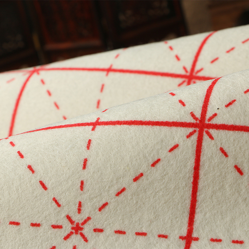 Picture of 50*50cm thick calligraphy and painting felt wool painting pad 50*70cm meter lattice calligraphy felt student wool pad