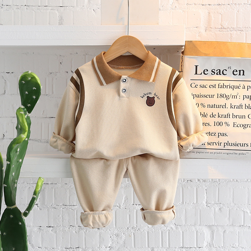 Picture of Children's Clothing Boys Korean Style New Spring Casual Fashion Sweatshirt Suit Kidsren's Spring & Fall Clothing Baby Fashionable Trend