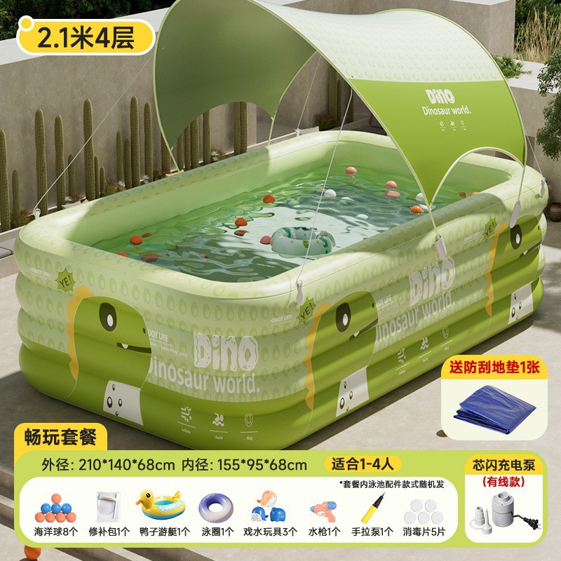 Picture of Children's Inflatable Swimming Pool Baby Indoor Home Swimming Pool Outdoor Large Foldable Children's Swimming Pool