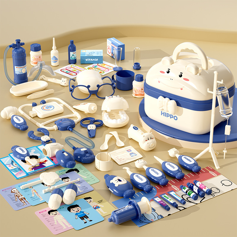 Picture of Children play small doctor toy suit boys and girls simulation play house injection medical kit to see a doctor baby gift
