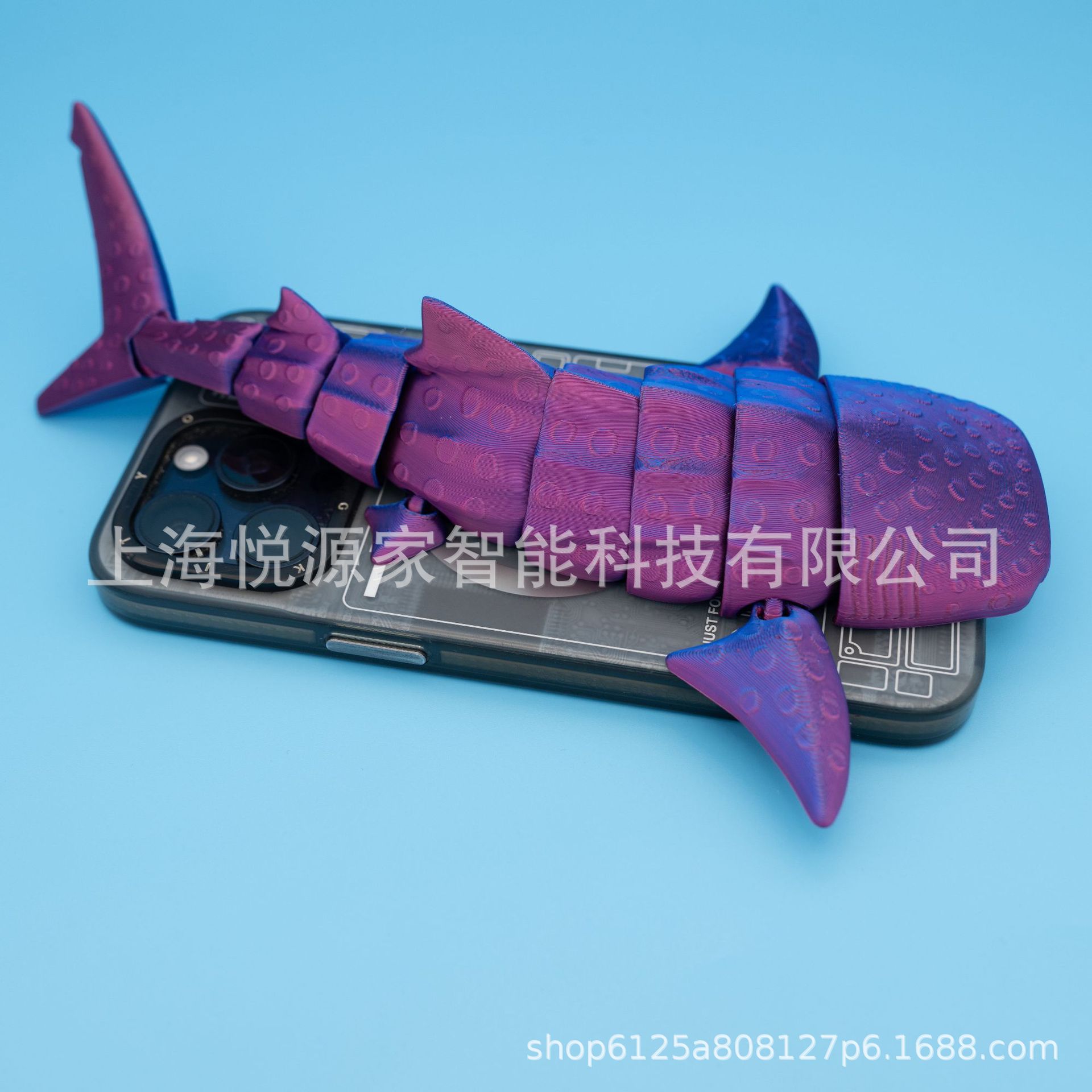 Picture of 3d printing polka dot whale shark realistic children gift model toy gift movable joint new cross-border night market
