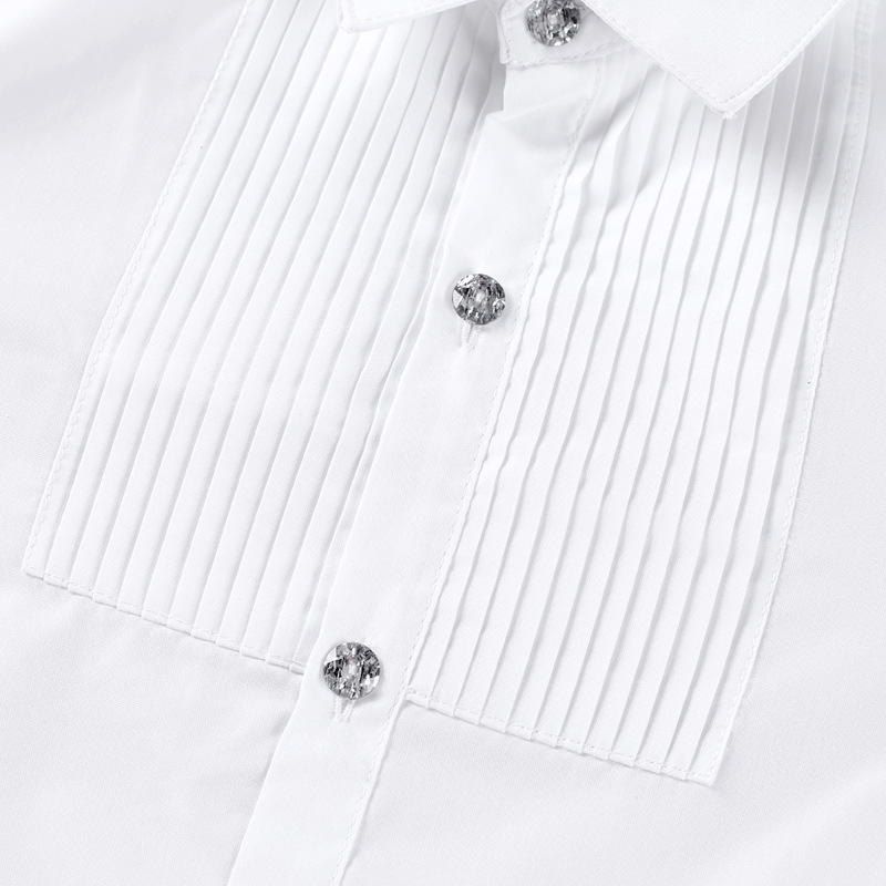 Picture of Children's White Shirt Boys' and Girls' Performance Dress School Uniform for Children and Primary School Students Piano Performance Dress White Shirt