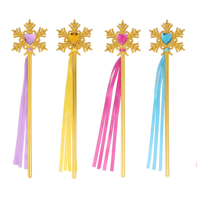 Snow Snow Shape Princess Ribbon Wonderful Snow Stick Girls Birthday Gift Children's Plastic Fairy Stick