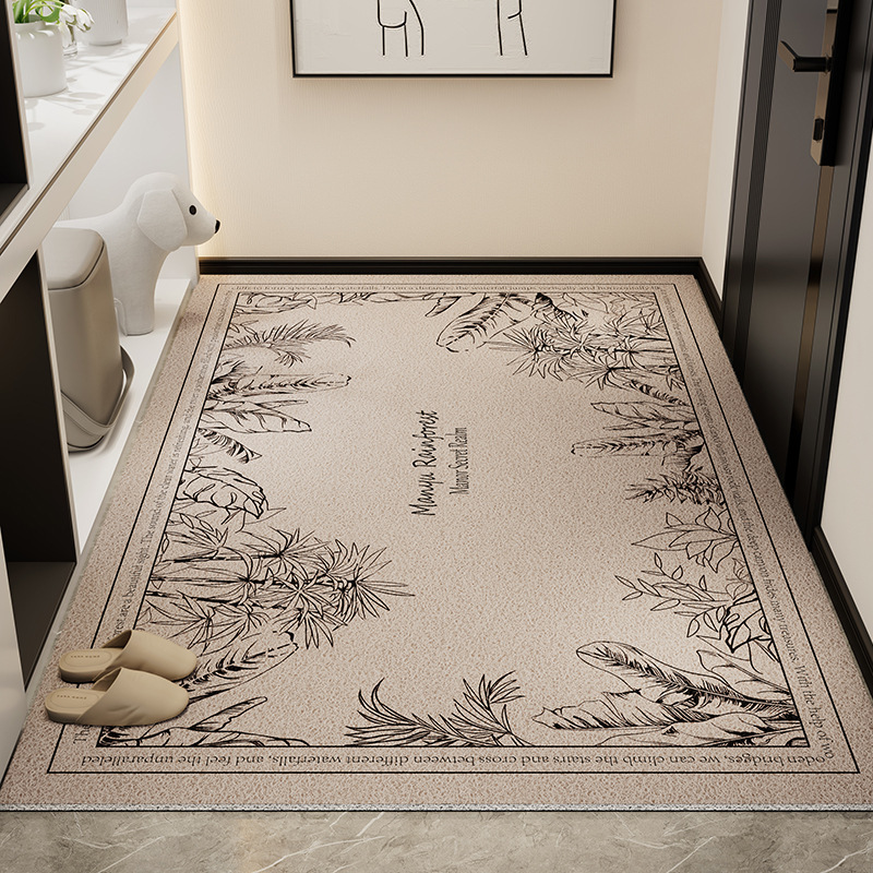 Picture of Light Luxury High-end Door Floor Mat Dirt-resistant Wear-resistant Anti-slip Mat Household Tailable Mud Scraping Silk Ring Floor Mat
