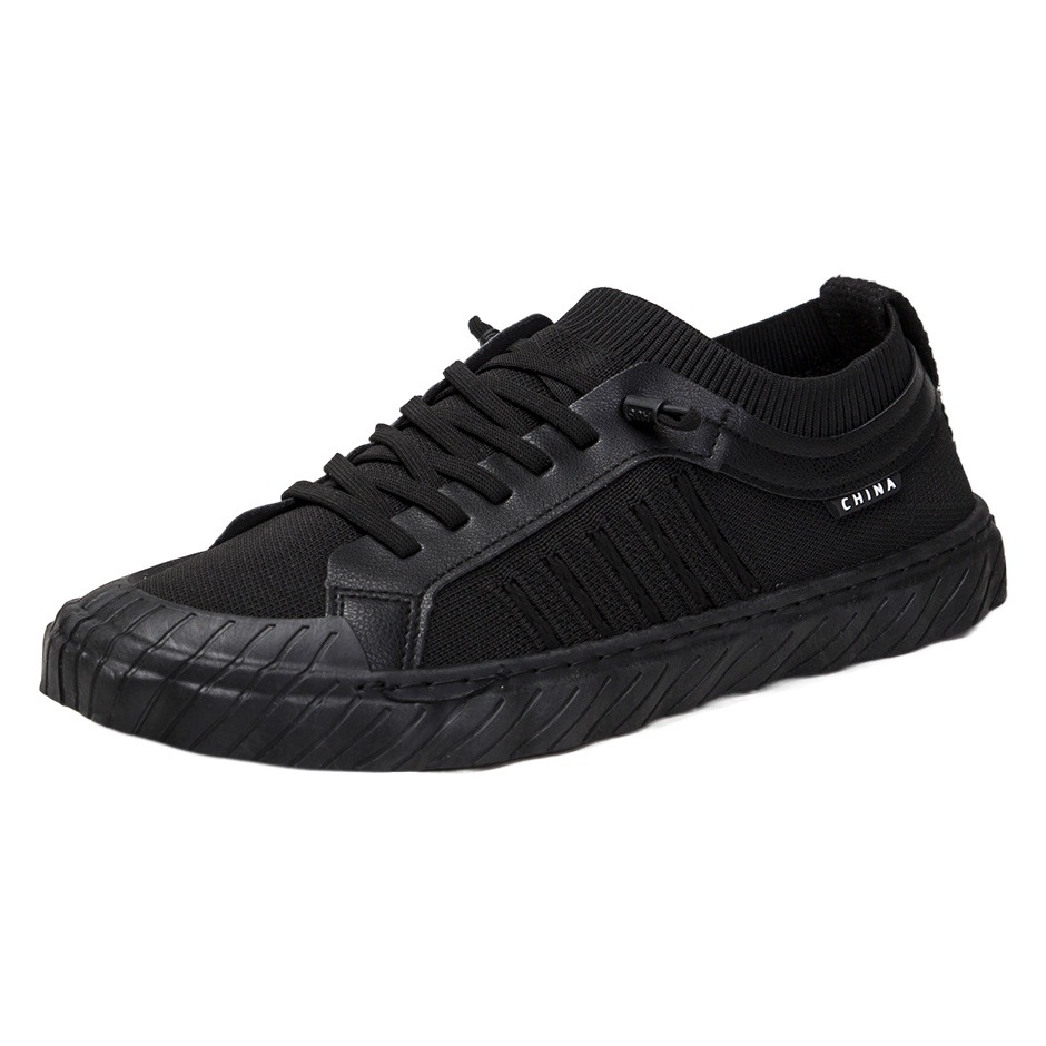 Flying woven breathable sneaker men's 2025 spring and summer new Korean version of low-top casual shoes trend lazy men's shoes manufacturers