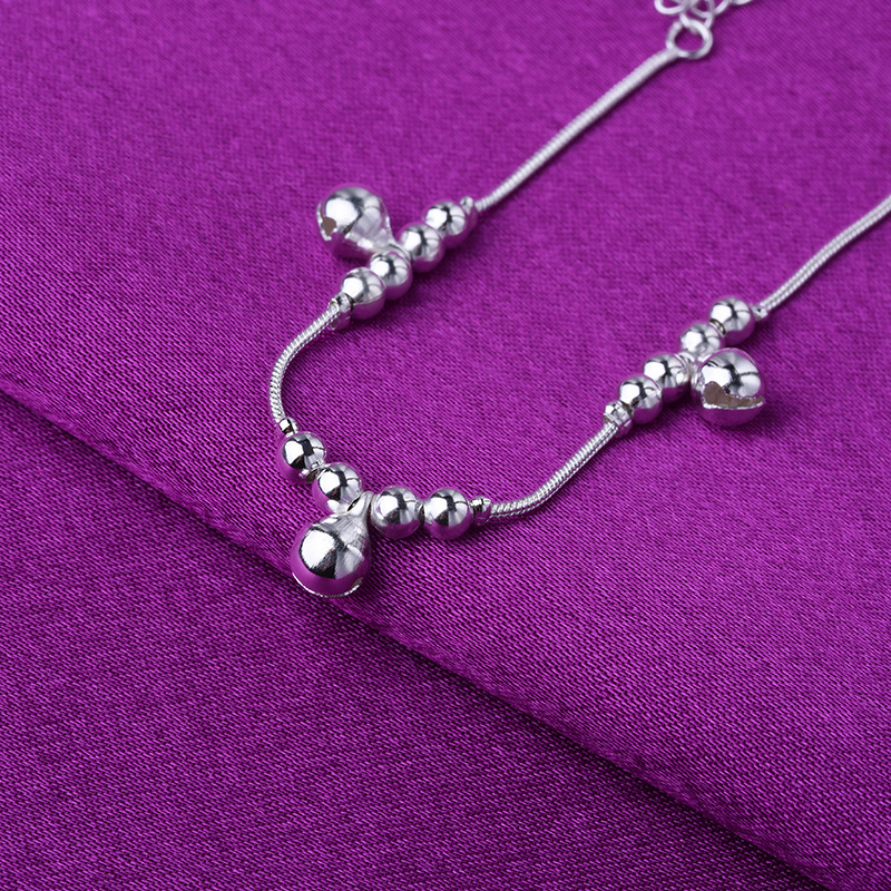Picture of Genuine goods silver bracelet fashionable Korean style simple cute three Bell foot decoration elegant all-match anklet stall jewelry