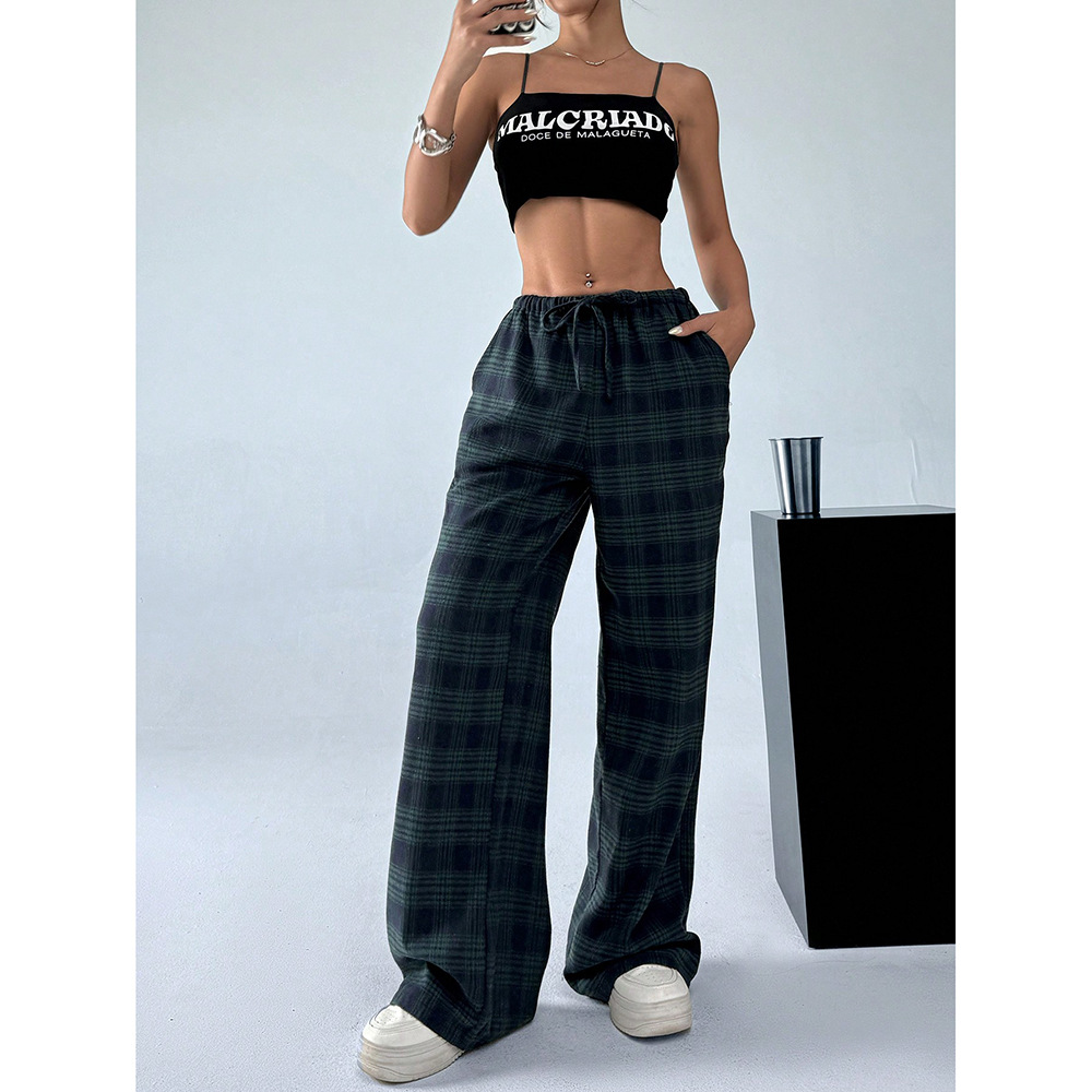 Picture of 2024 Spring and Autumn Spice Girls Women's New High Waist Wide Leg Pants Loose Slim Spice Girls Casual Pants Amazon