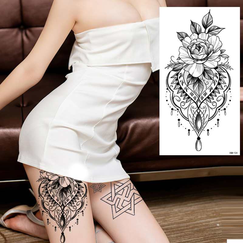 Picture of Children's cartoon flower arm sticker half arm full arm pink pig funny cross-border Henna creative color tattoo sticker wholesale