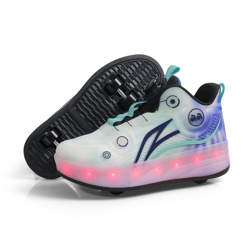 Picture of Roller Skates, Kidsren's New Heelys, Light Shoes, Rechargeable Boys' Roller Skates, Four-wheeled Shoes