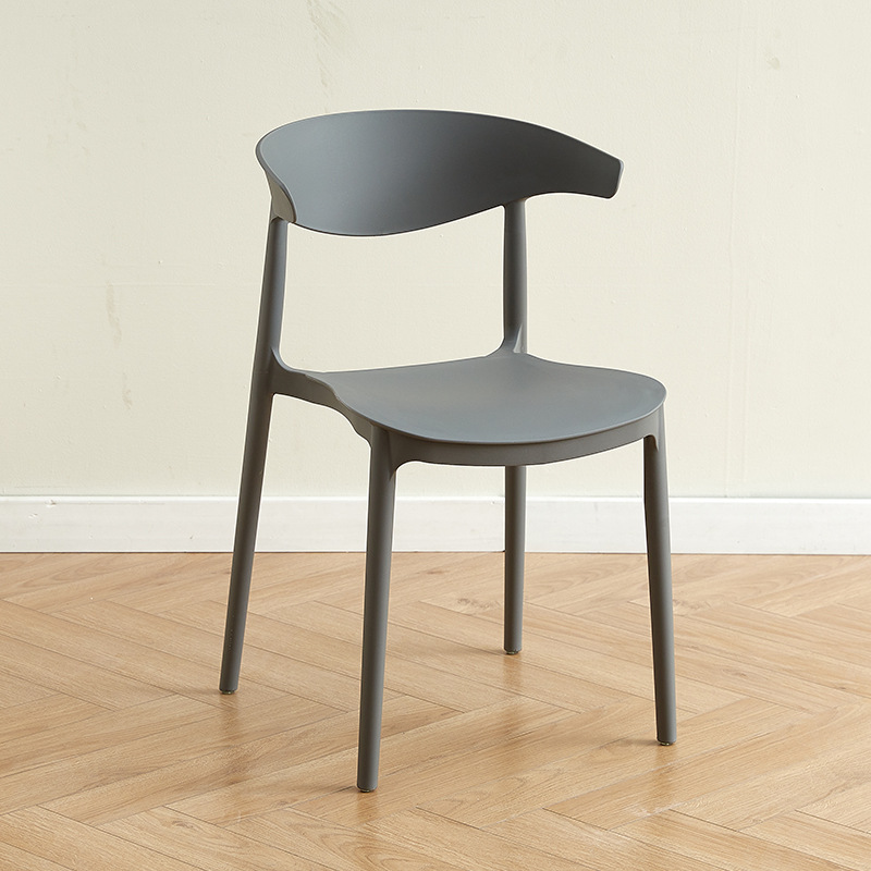 Picture of Modern Simple Plastic Chair for Home Use, Adult Chair with Backrest, Horn Chair, Cafe Dining Chair, Backrest Chair, Lightweight and Durable