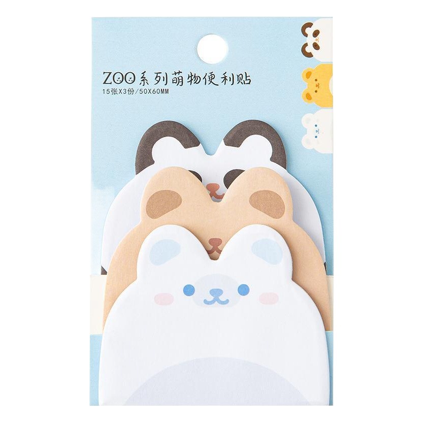 Cartoon Special-Shaped Sticky Notes Three-Layer Sticky Notes Student Office Message Note Notes N Times Cute Note Pads