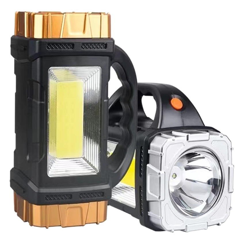 New multi-functional portable light strong light flashlight outdoor solar rechargeable LED lighting portable Searchlight