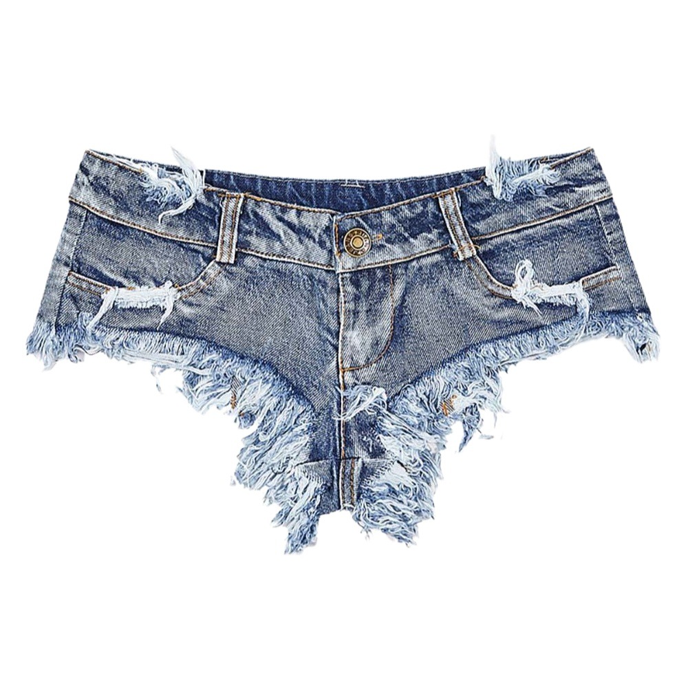 635# Amazon New Low Waist Jeans Denim Shorts Women's Hot Shorts Hot Pants Briefs