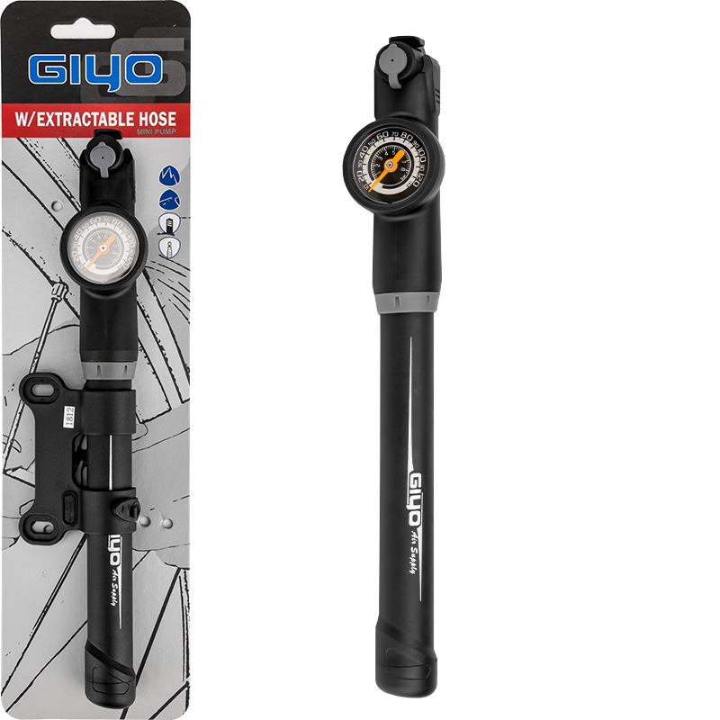 Bicycle pump road bike plastic strap hose American mouth Universal Portable inflatable tool