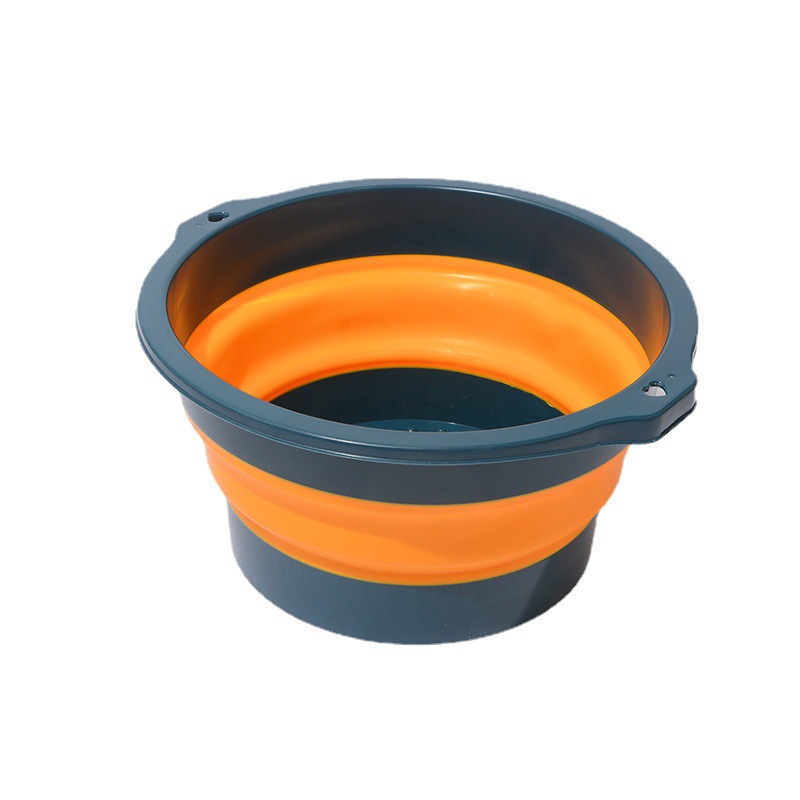 Picture of Foot Bucket Folding Portable Wholesale Household Plastic Thickened Deepened Round Leg Dormitory Foot Washing Bath