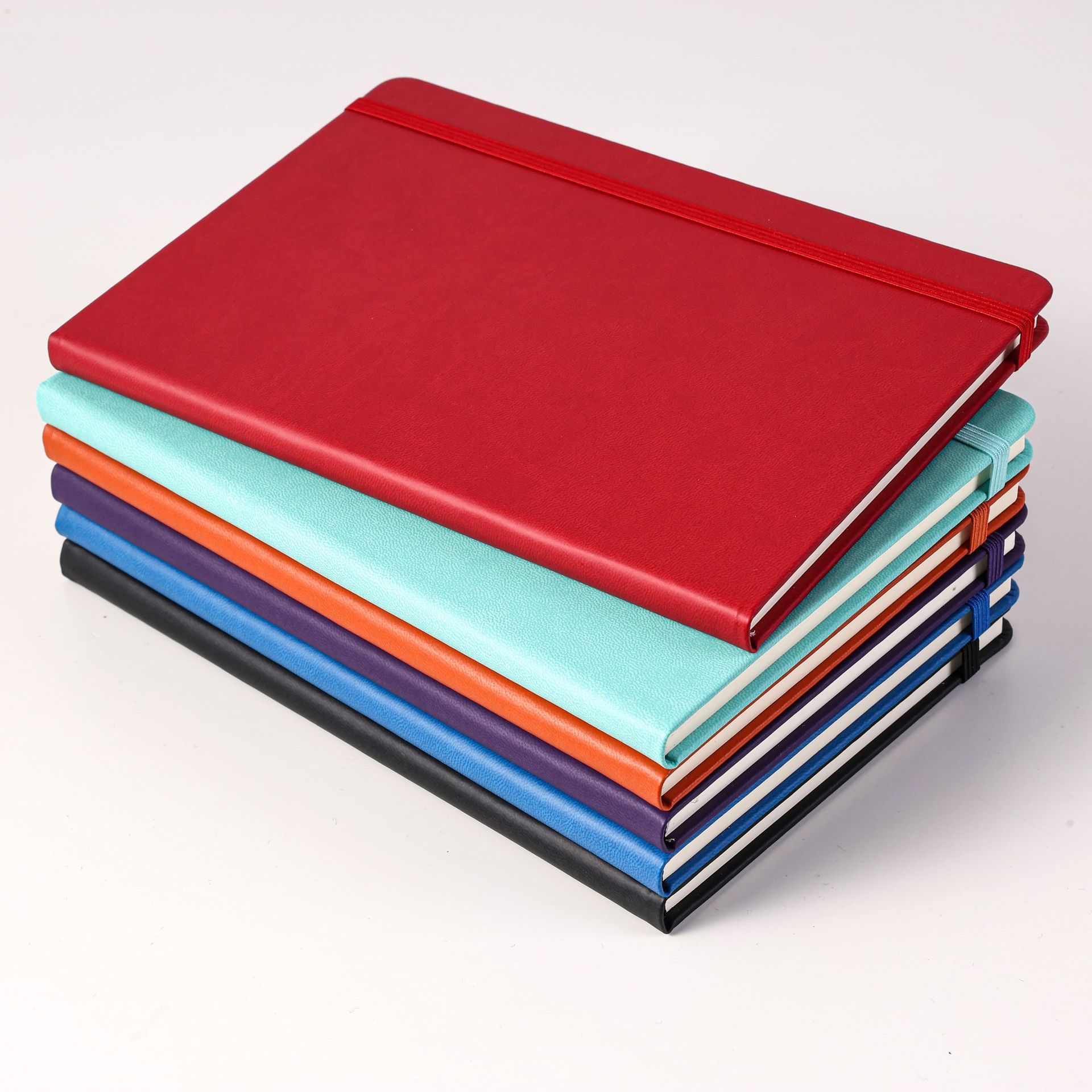 Picture of Cross-Border Wholesale Export A5 Imitation Leather Strap Elastic Band Pu Simple High-Value Notebook Printed Logo Notepad