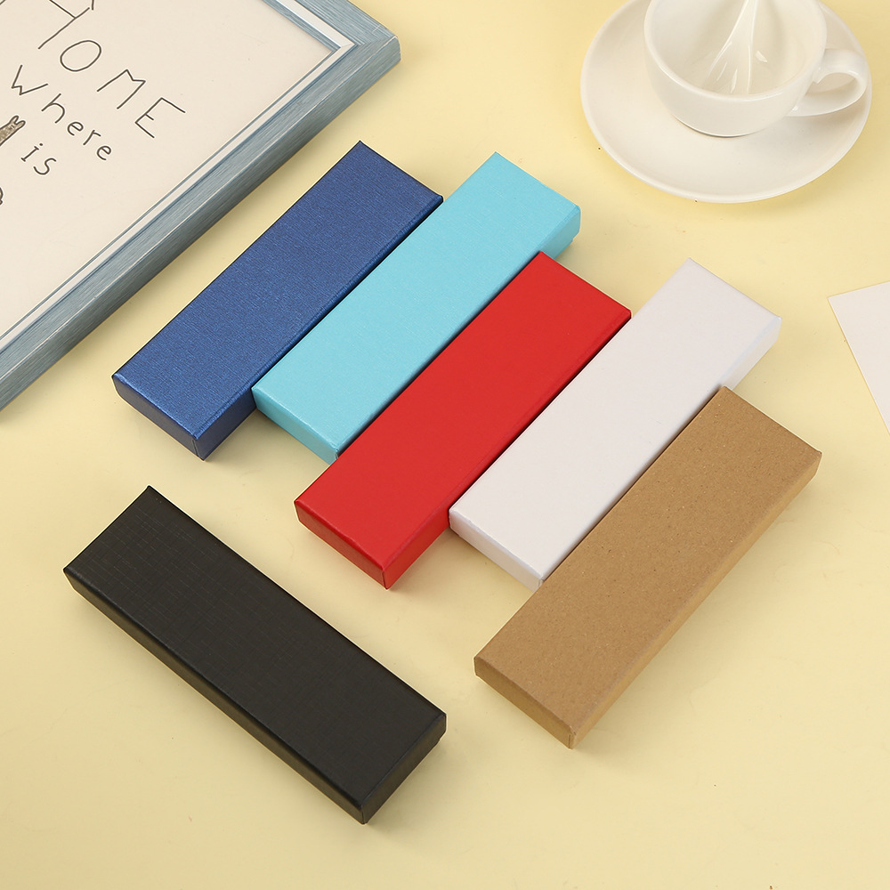 Color Long Right Angle Leather-filled Paper Jewelry Box Pendant Bracelet Chain Gift High-grade Jewelry Packaging Box Jewelry Box