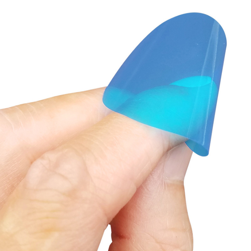 Picture of Blue PE protective film with hand tear round hardware plastic lens protective film anti-scratch and dustproof factory Film