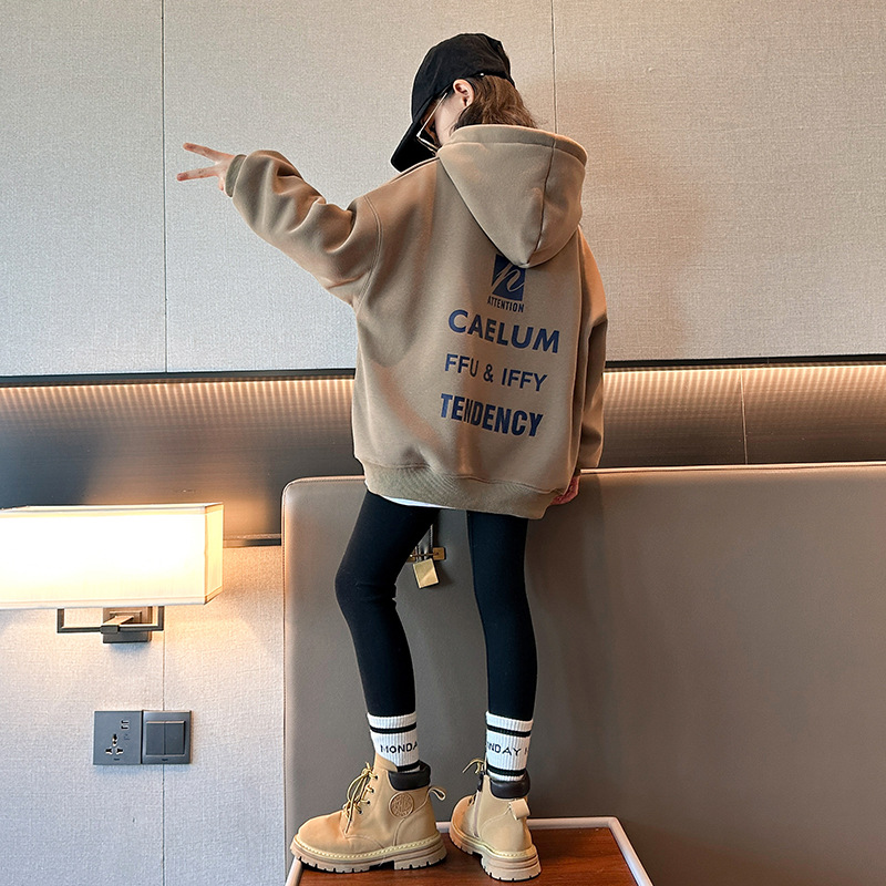 Picture of Girls' sweater 2025 new style children's clothing spring hooded children's suit children's clothes spring and autumn two-piece set