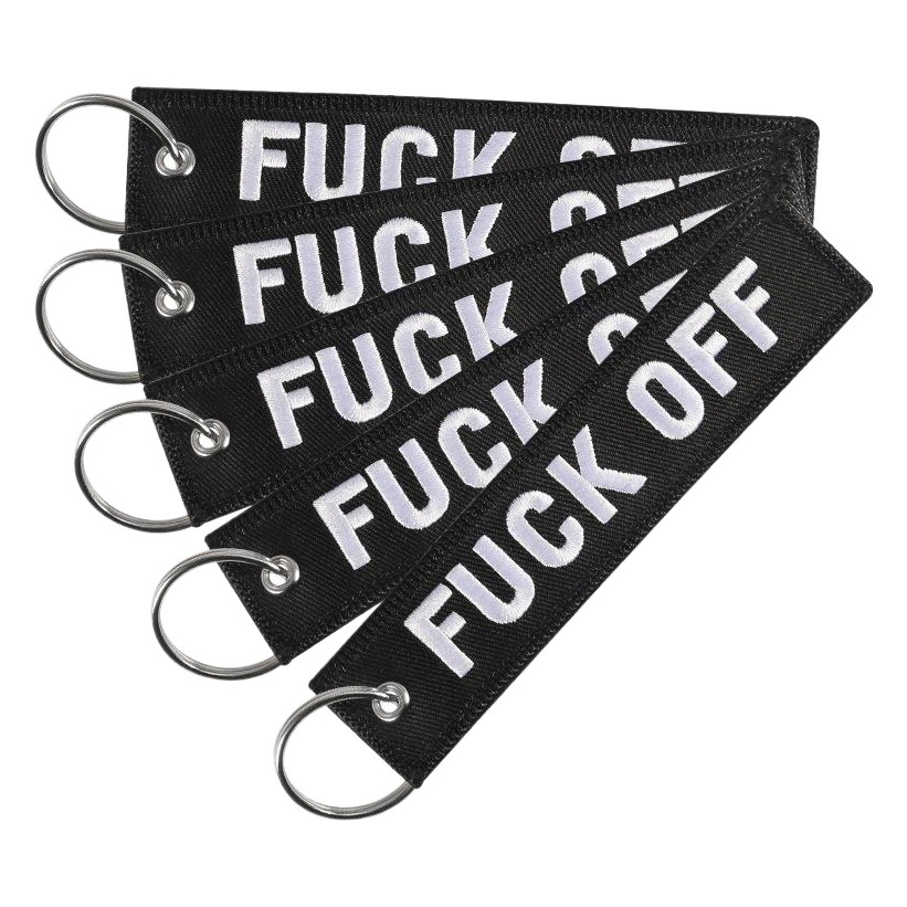 Fashion jewelry fashion black white embroidery embroidery embroidery character embroidery personality display key chain