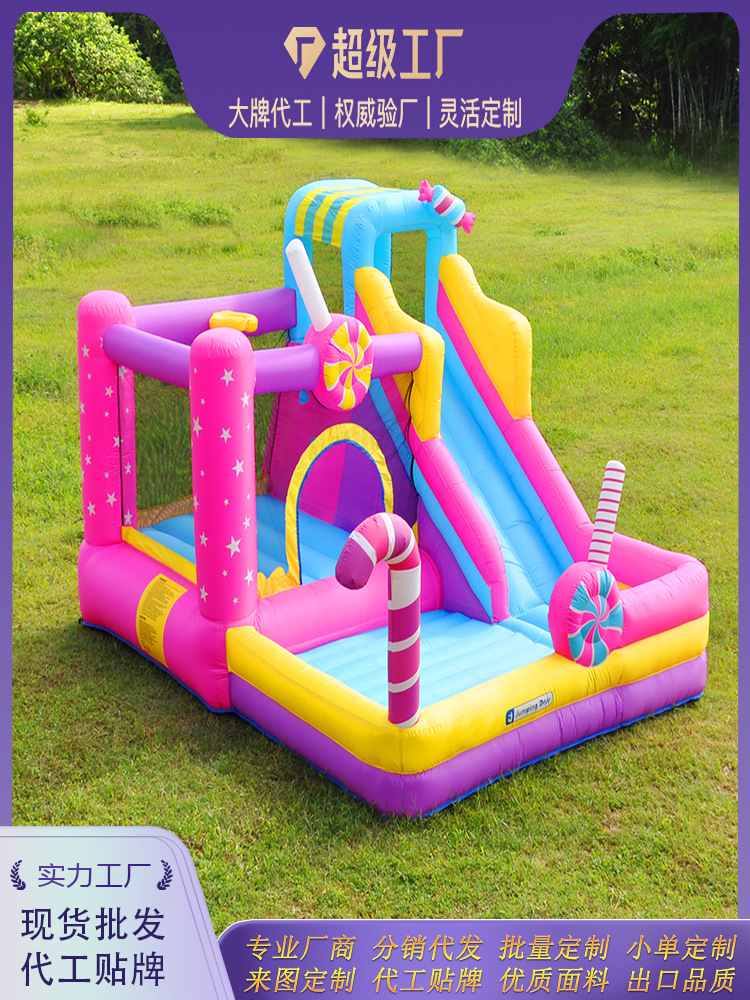 Picture of Household Inflatable Castle Rock Climbing Family Children's Shopping Mall Naughty Castle Trampoline Outdoor Stall Trampoline Slide Wholesale