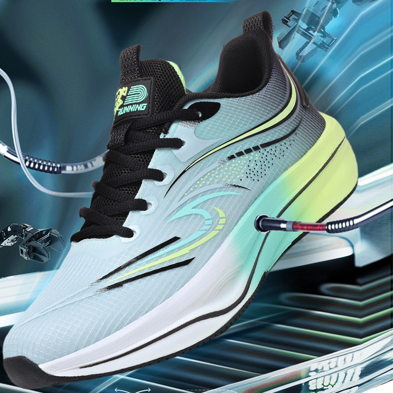 Real Carbon Plate Running Shoes for Men, Ultra-Light Shock-Absorbing Casual Running Shoes for Men, Breathable Soft-Soled Rebound Sports Shoes for Sports Students