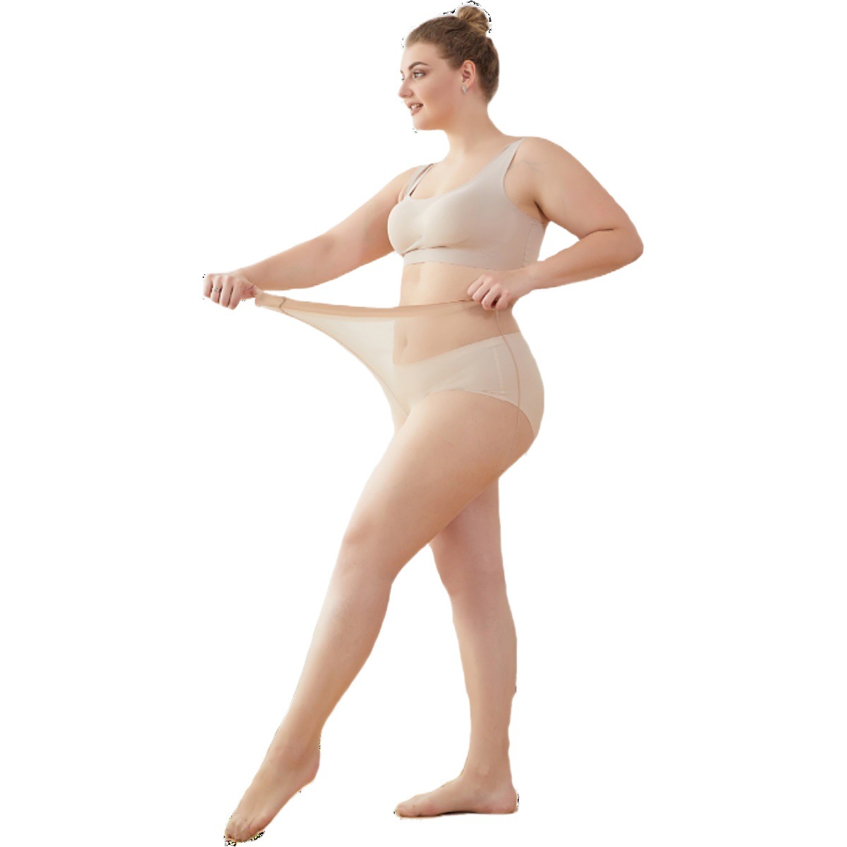 Extra large size jk black stockings 300kg fat m anti-hook silk summer ultra-thin fish mouth socks lengthened and fattened pantyhose