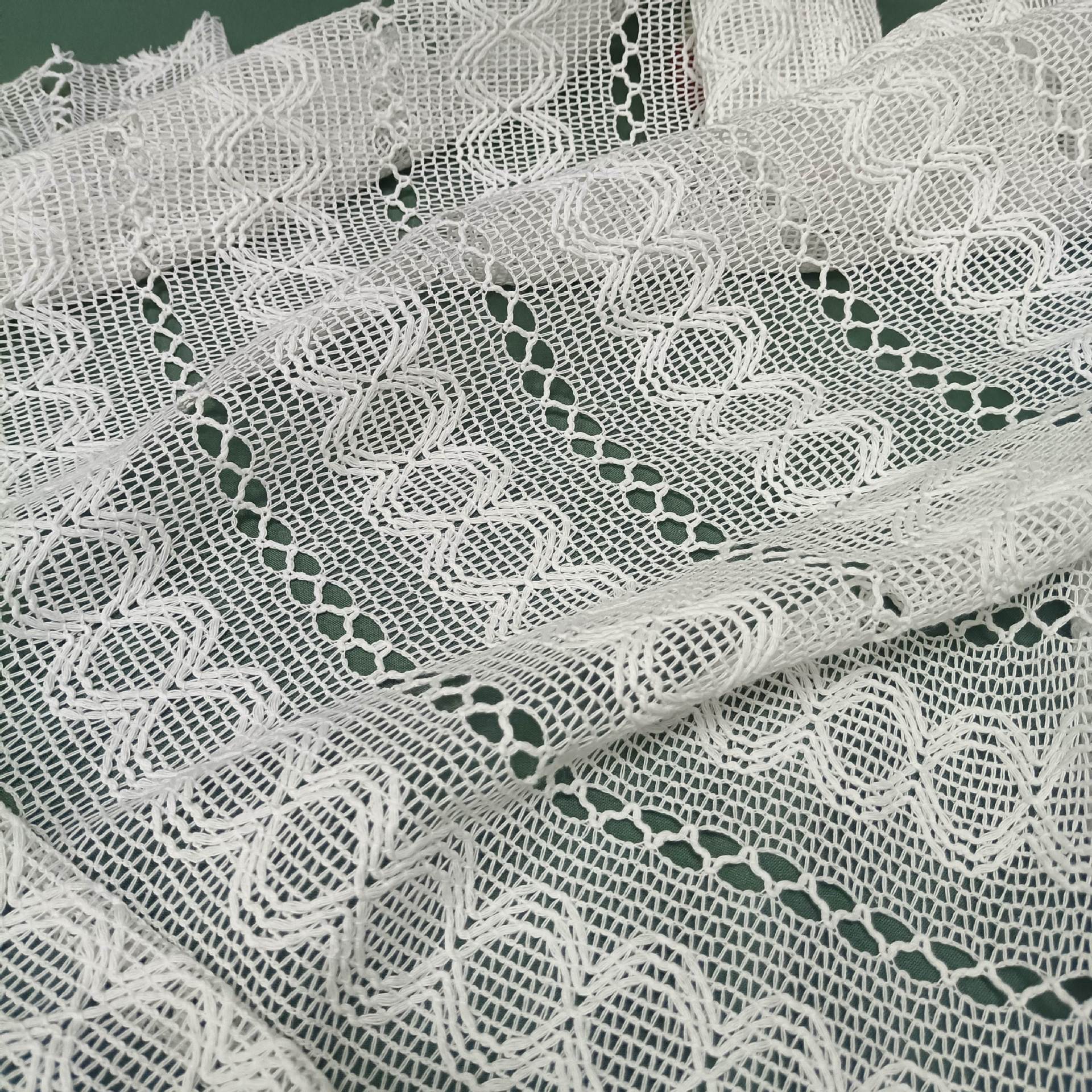 Polyester cotton lace fabric hollow retro 8-character row flower knitted clothing accessories handmade DIY lace cloth