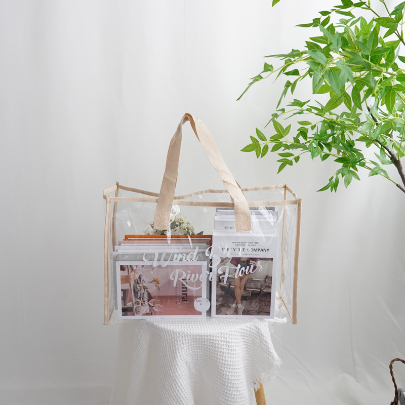 Picture of New Portable Swimming Bag Transparent Waterproof Multifunctional PVC Large Capacity Jelly Bag Cosmetic Storage Bag Factory