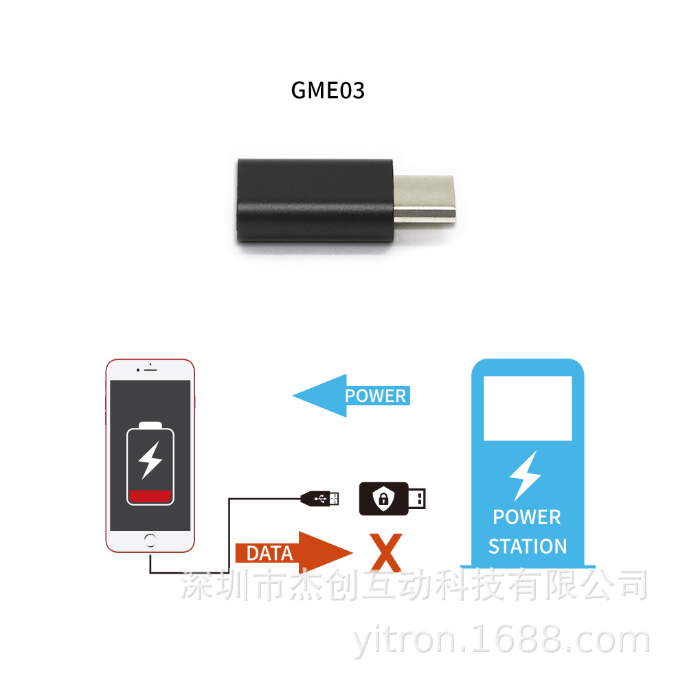 Picture of USB-C Data Blocker: Data Blocker and protect personal privacy Data security!