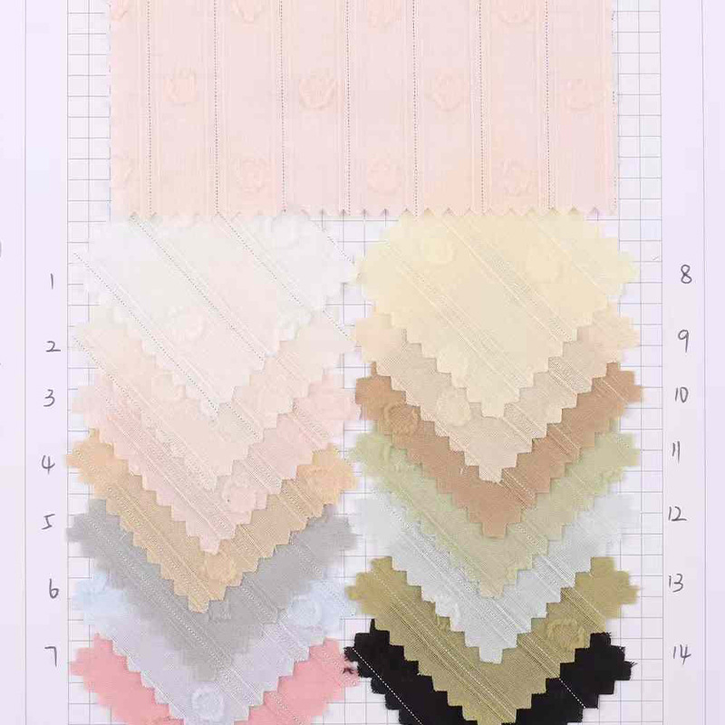 Xiaojun textile new Chinese fabric cotton gauze striped jacquard fabric shirt dress children's clothing lift