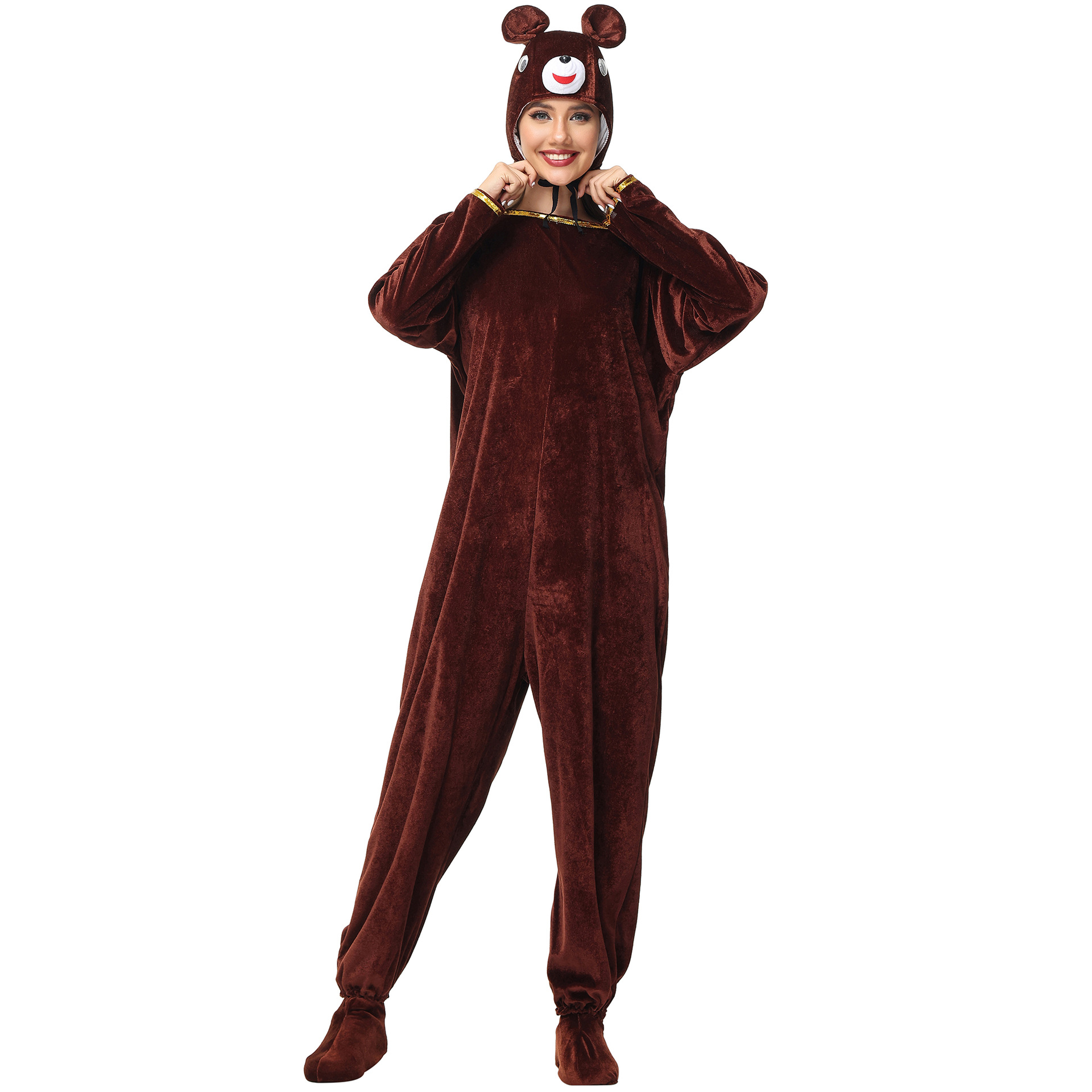S-L play Brown Bear animal costume stage performance clothing