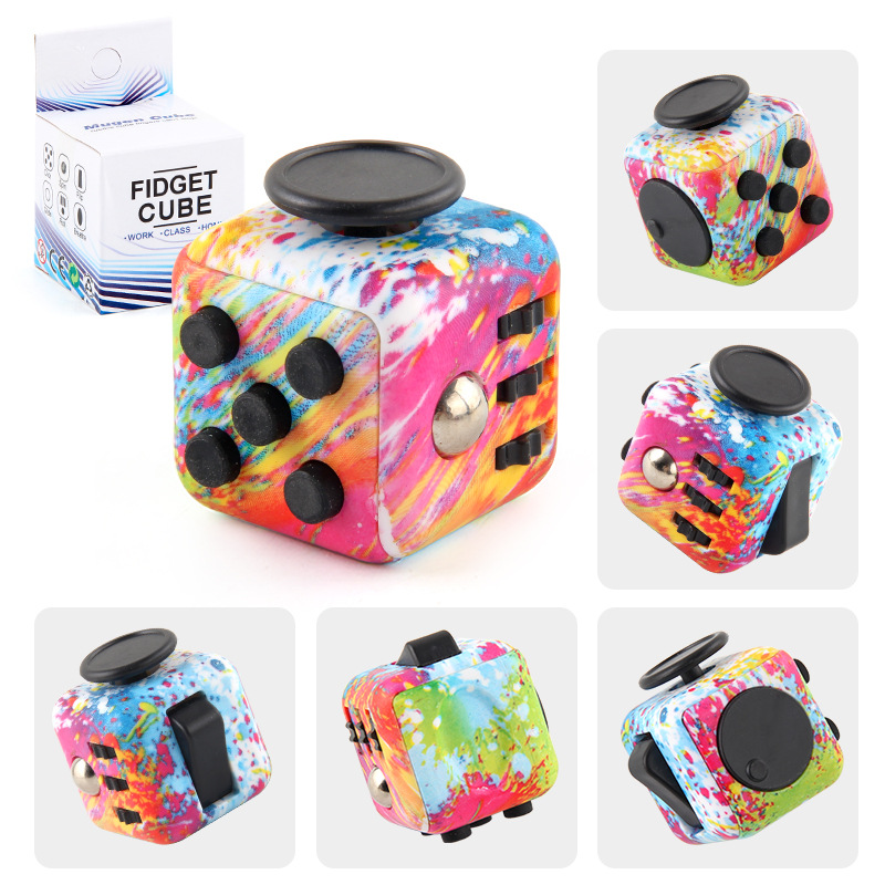 Picture of Cross-border New Strange Toy Decompression Rubik's Cube Vent Decompression Dice Press 6-sided Finger Rubik's Cube Source Factory