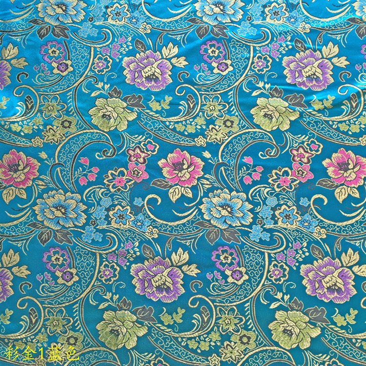 Picture of Song brocade cheongsam waistcoat costume costume cosplay Chinese style fabric colored gold woven brocade jacquard fabric